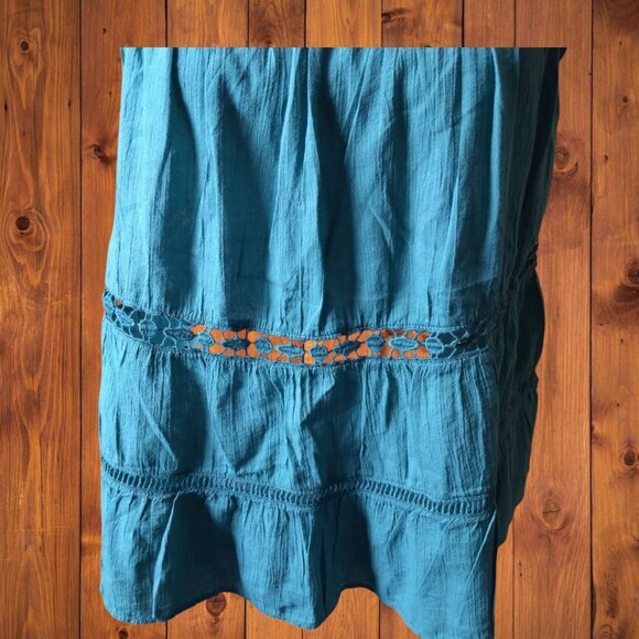 Ann Taylor LOFT Women's Petite Small Tiered Ruffle Boho Peasant Tank Blouse - Picture 5 of 8